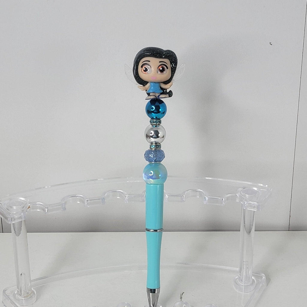 Disney Doorables Beaded Pen Silvermist from Fairies Pixie Hollow Light Blue