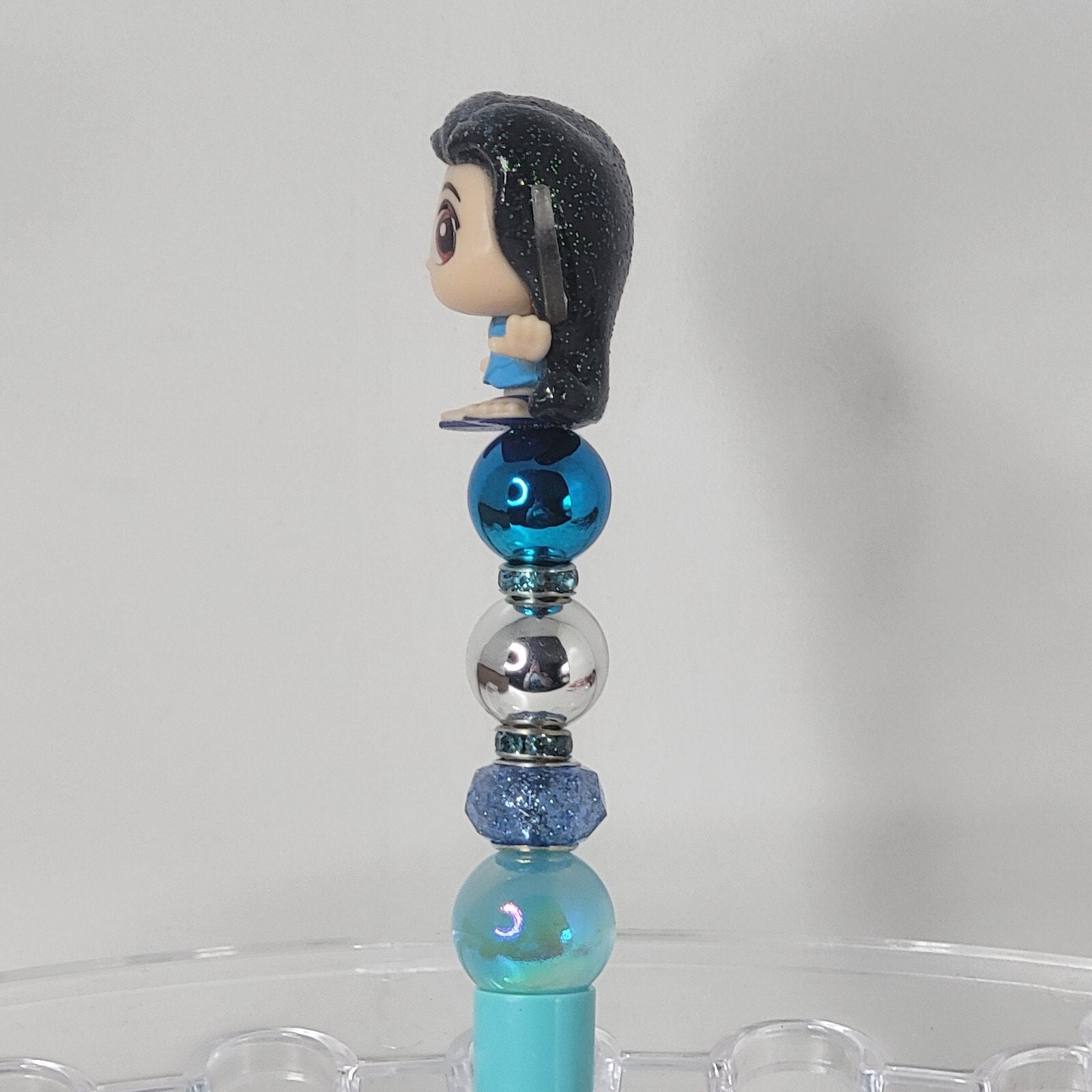 Disney Doorables Beaded Pen Silvermist from Fairies Pixie Hollow Light Blue