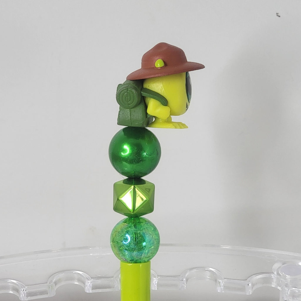 Disney Doorables Beaded Pen Mike Wazowski from Monsters Inc Camping Boy Scout