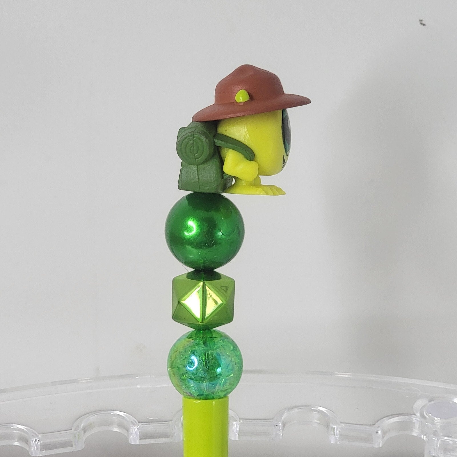Disney Doorables Beaded Pen Mike Wazowski from Monsters Inc Camping Boy Scout