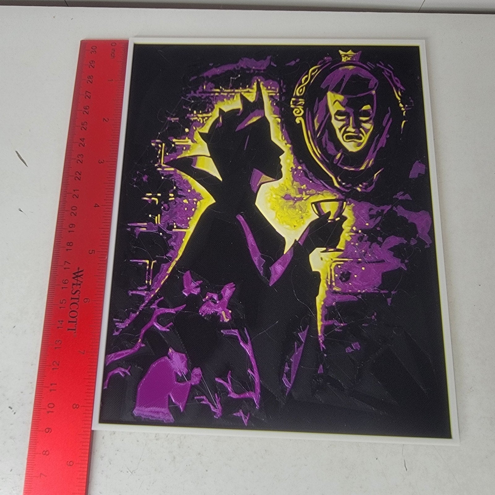 Evil Queen Inspired Mirror Silhouette 3D Printed Wall Art by LMP Creations
