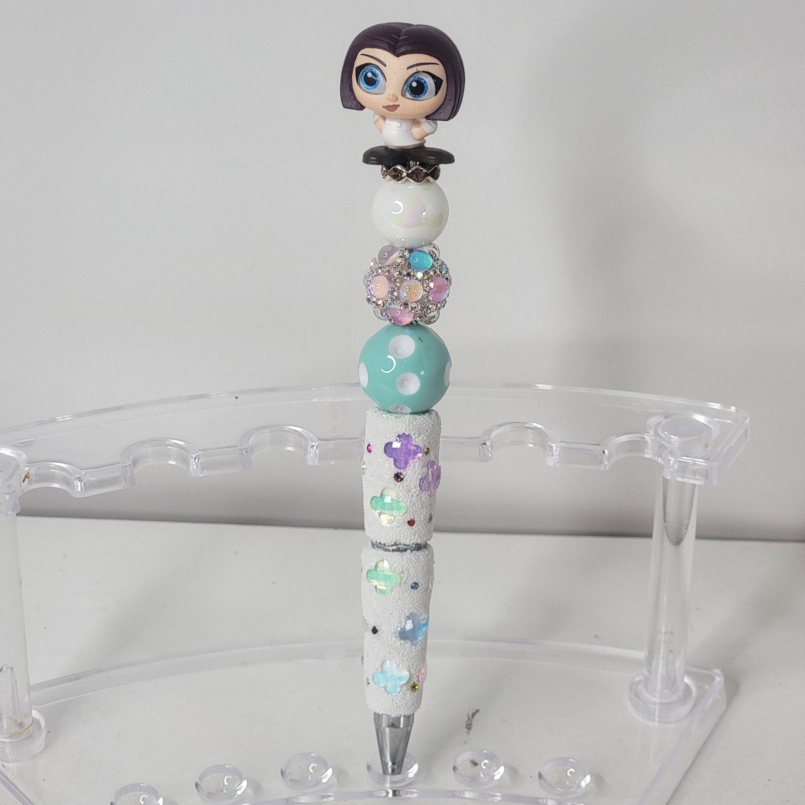 Disney Pixar Ratatouille Colette Doorables Pen Handmade Beaded Chef Gift Display