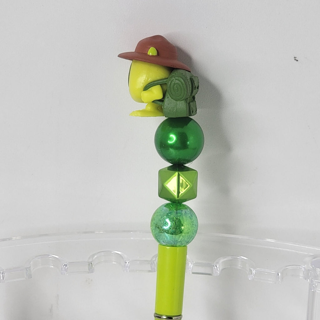 Disney Doorables Beaded Pen Mike Wazowski from Monsters Inc Camping Boy Scout