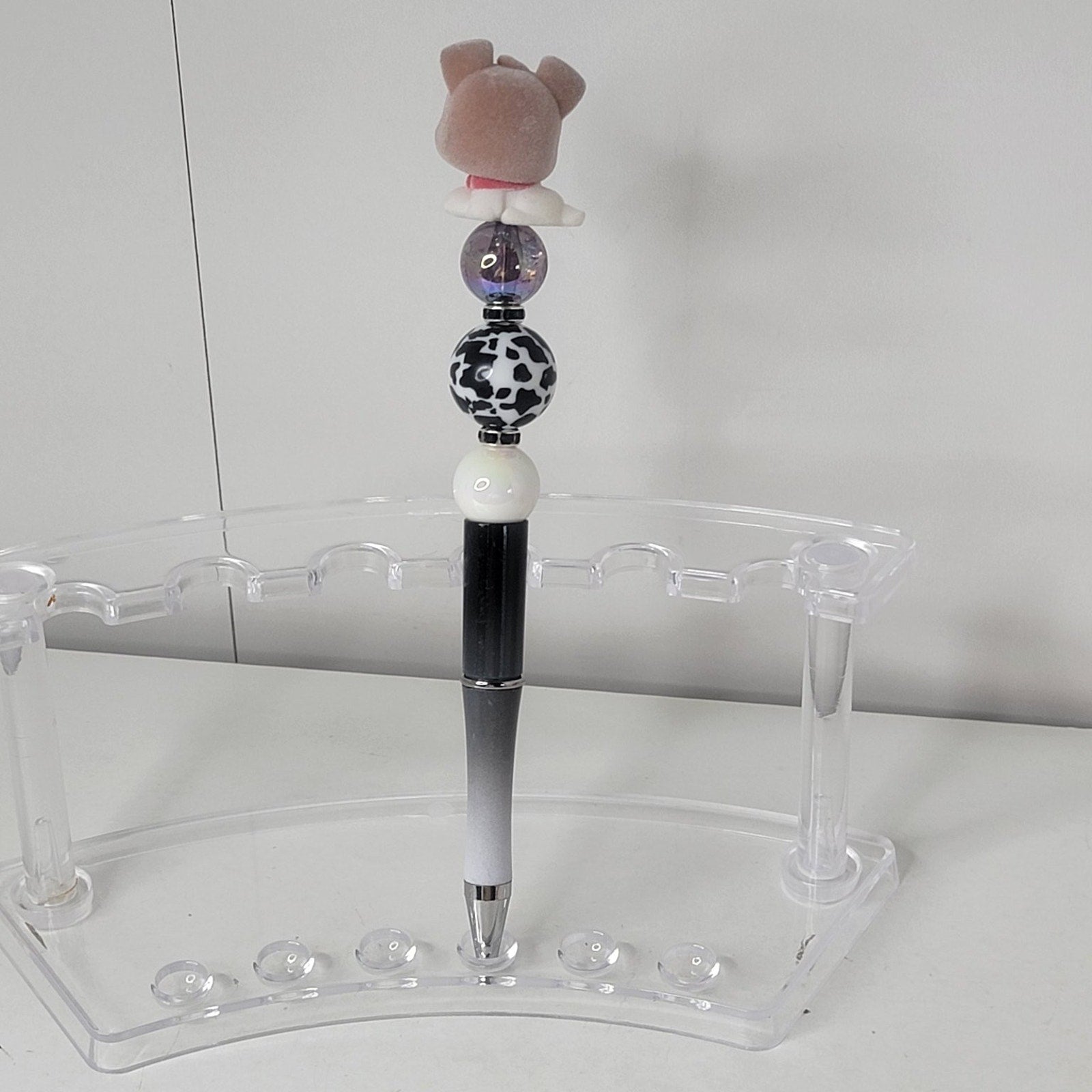 Disneyana Dodger Dog Pen 6.5 Inch Black White Beads Ink