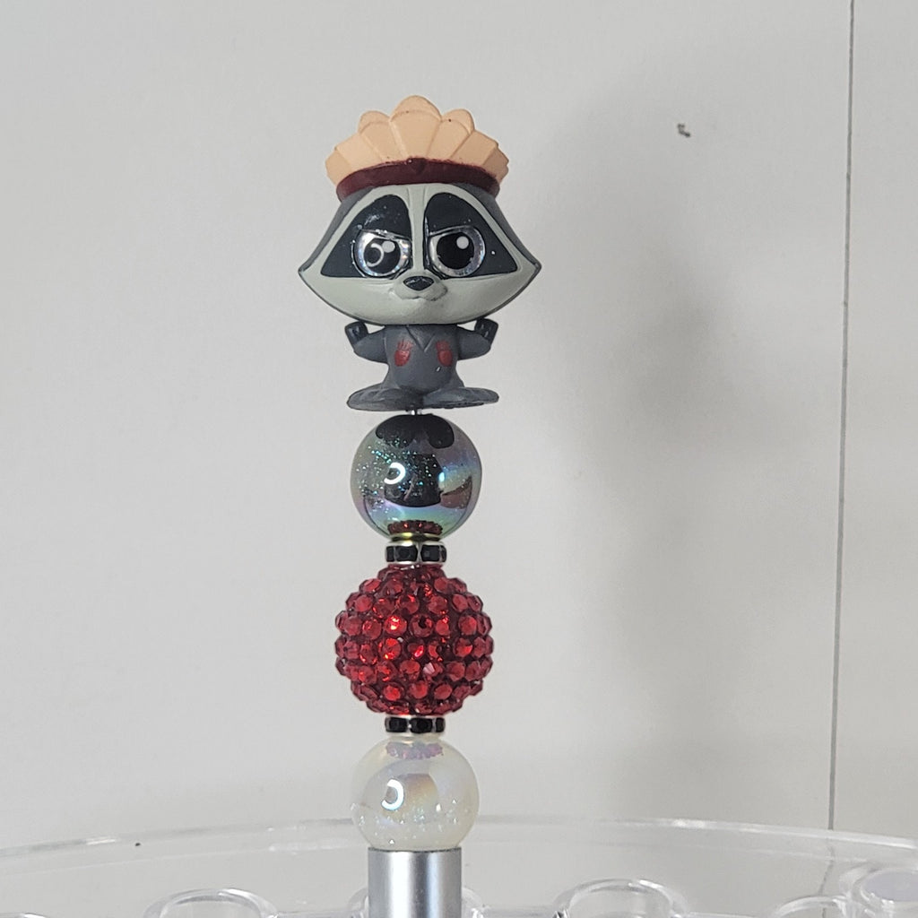 Disney Pocahontas Meeko Doorables Pen Handmade Beaded Raccoon Gift Display