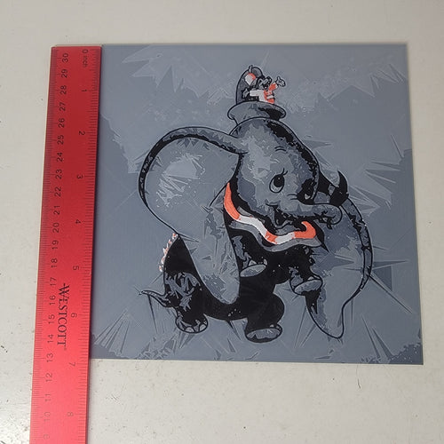 3D Printed Dumbo Silhouette Wall Art Plaque By LMP Creations
