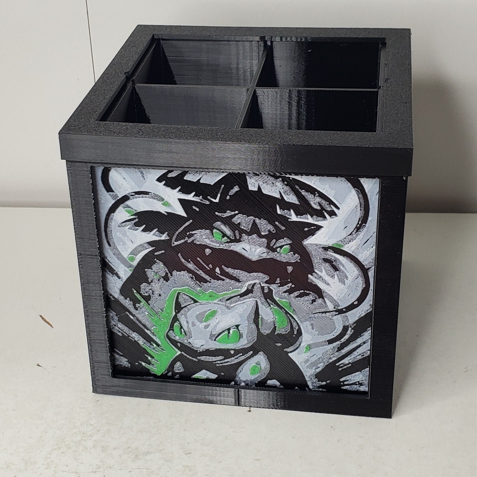 3D Printed Pokemon Elemental Creature Desk Organizer Removable Panels