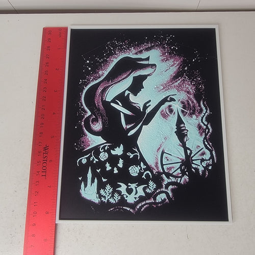 3D Printed Aurora Silhouette Wall Art Plaque By LMP Creations Sleeping Beauty