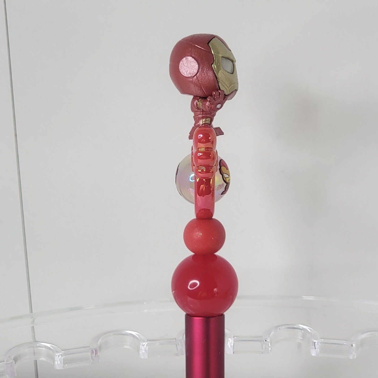 Iron Man Disneyana Pen Red Plastic 7.5in Marvel Collectible
