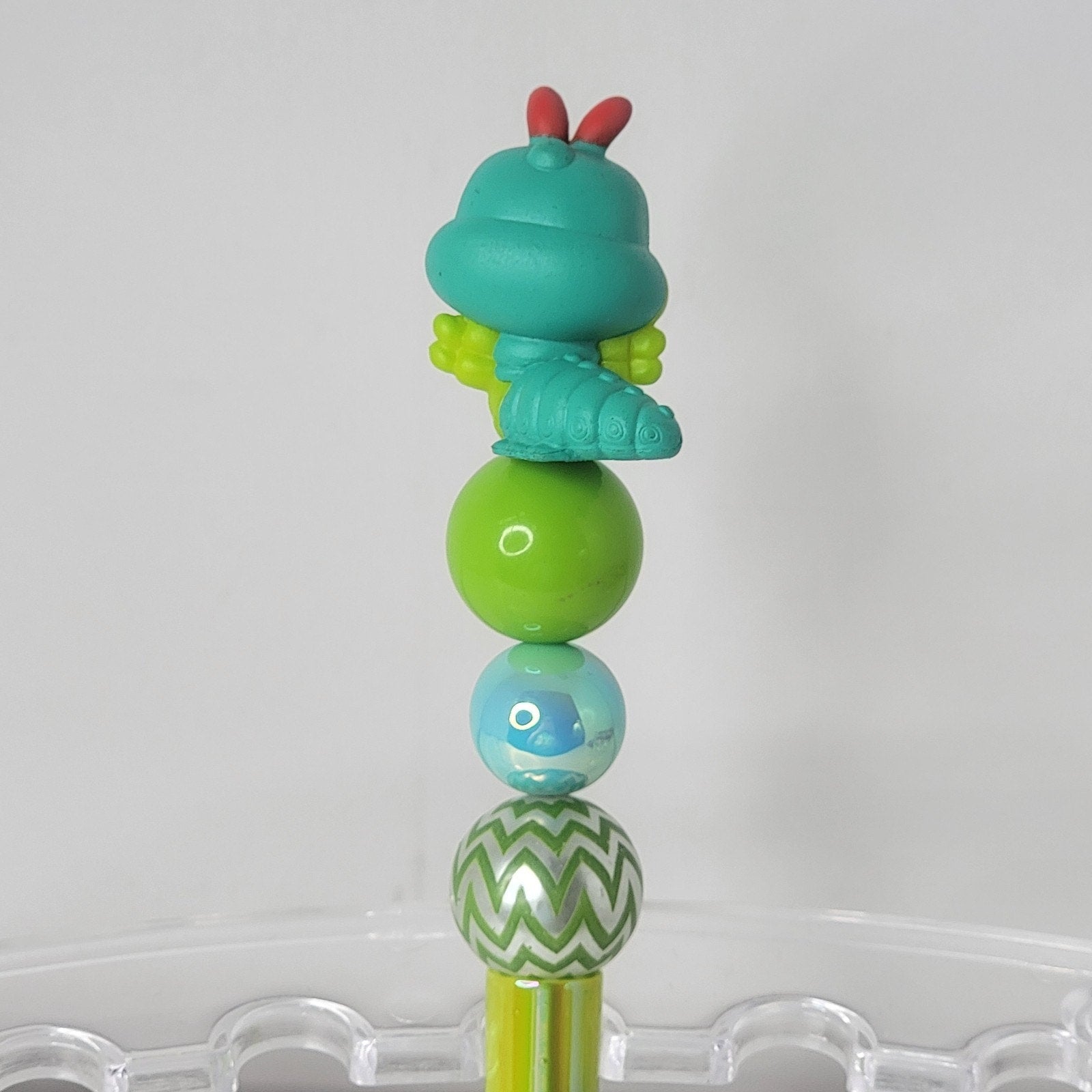 Disney Handmade Beaded Pen Heimlich Bug’s Life Green Cute Collectible Gift