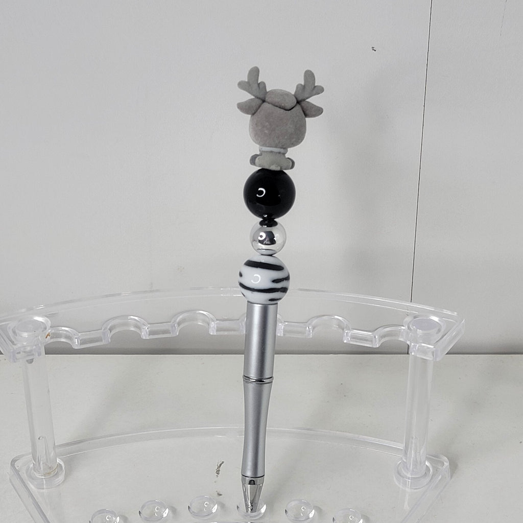 Disney Doorables Beaded Pen Flocked Sven from Frozen Movie Silver Base
