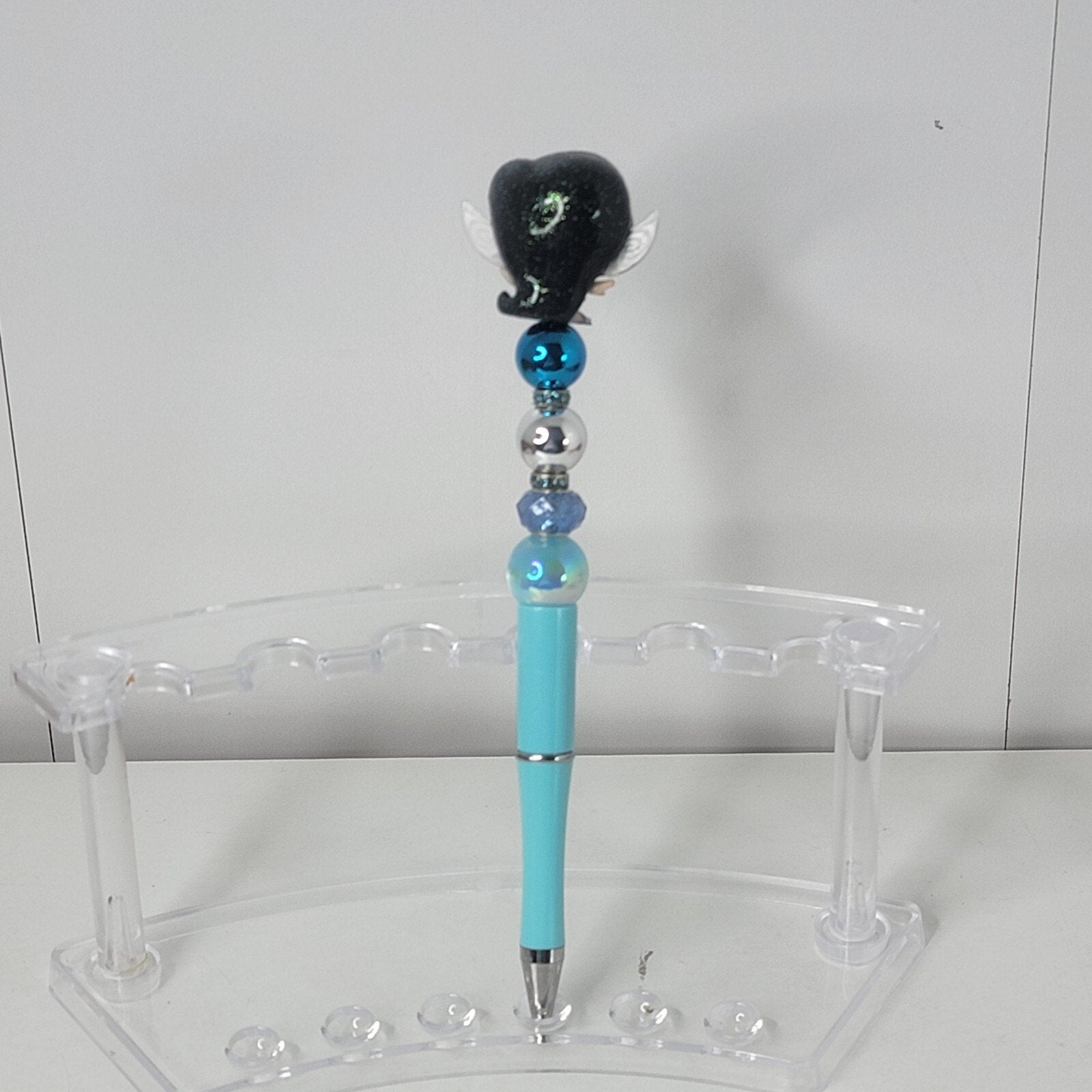 Disney Doorables Beaded Pen Silvermist from Fairies Pixie Hollow Light Blue