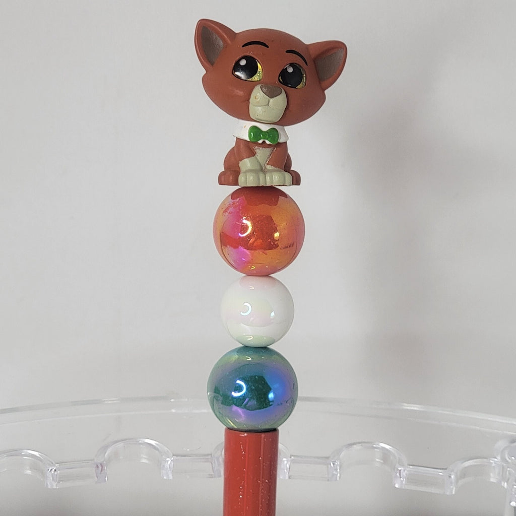 Disney Doorables Beaded Pen Thomas O'Malley from Aristocats Movie Orange Cat