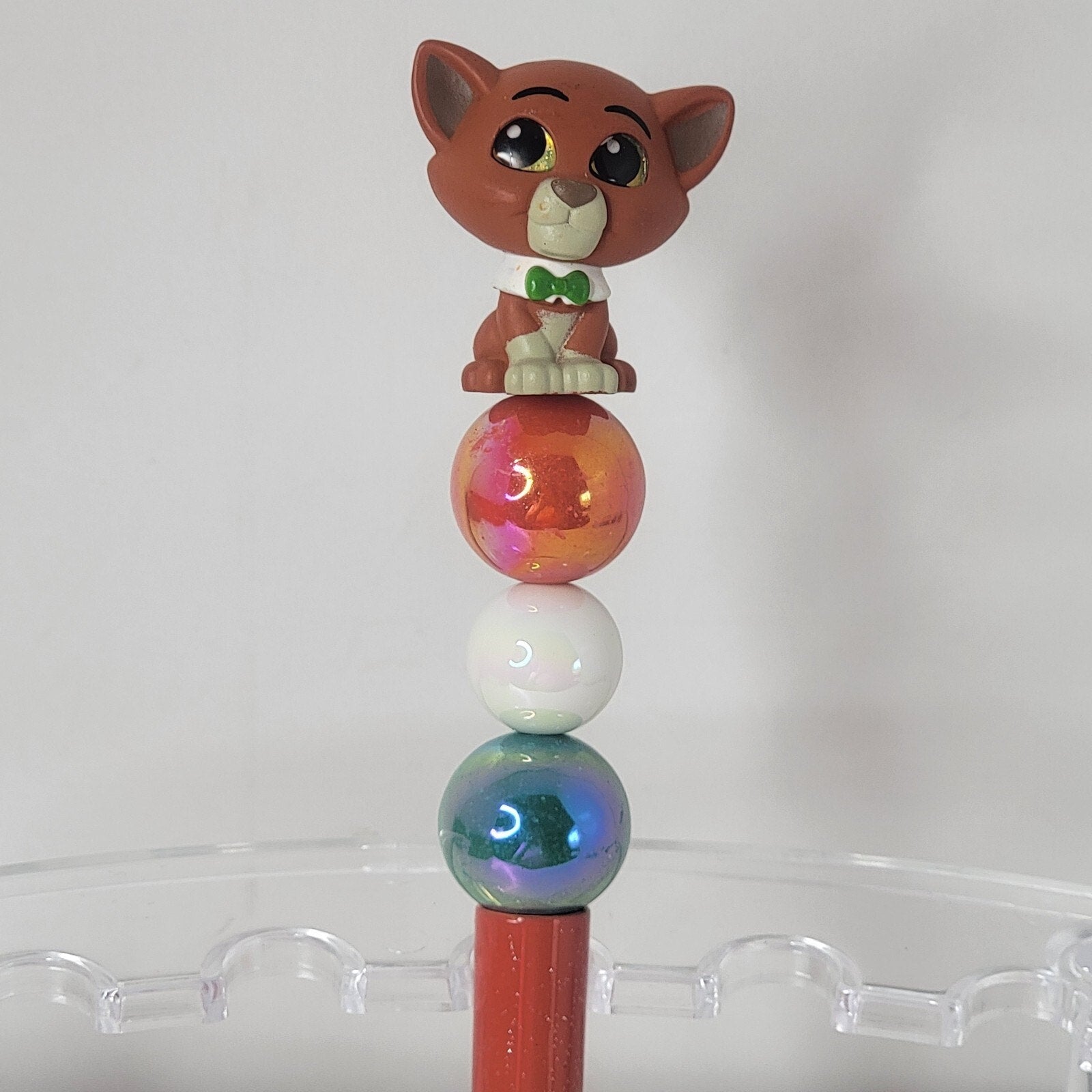 Disney Doorables Beaded Pen Thomas O'Malley from Aristocats Movie Orange Cat