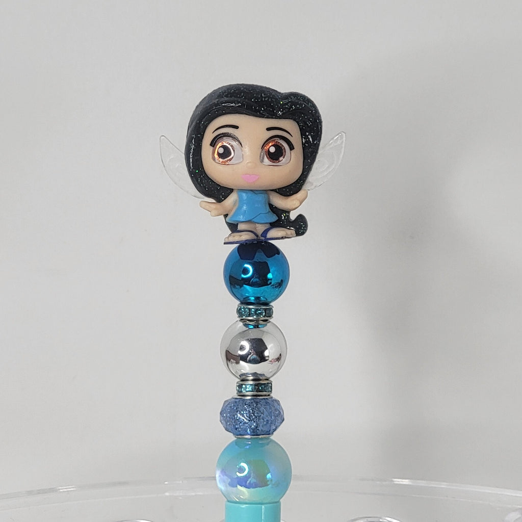 Disney Doorables Beaded Pen Silvermist from Fairies Pixie Hollow Light Blue