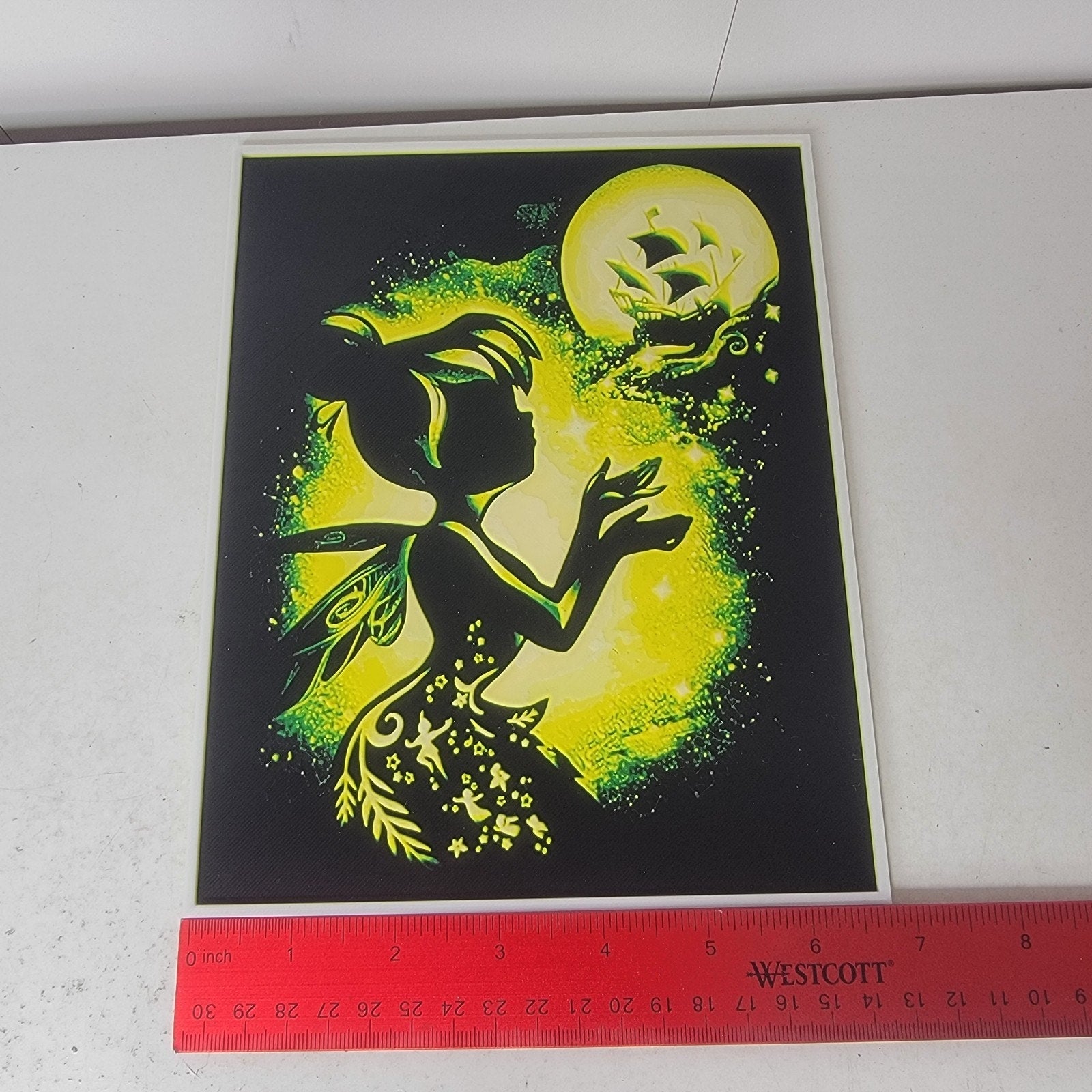 3D Printed Tinker Bell Silhouette Wall Art Plaque By LMP Creations Peter Pan