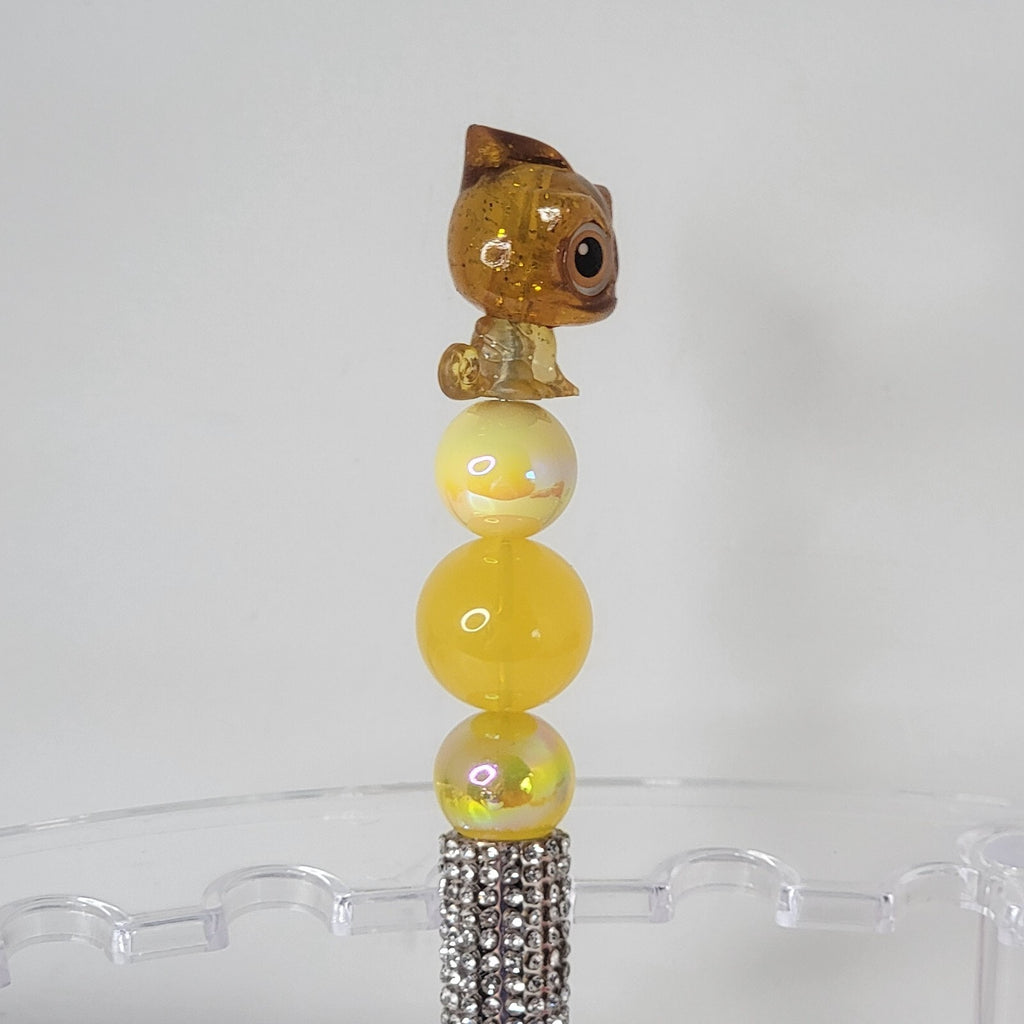 Disney Doorables Beaded Pen Pascal from Tangled Gold Glitter Figure