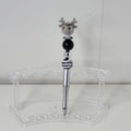 Disney Doorables Beaded Pen Flocked Sven from Frozen Movie Silver Base