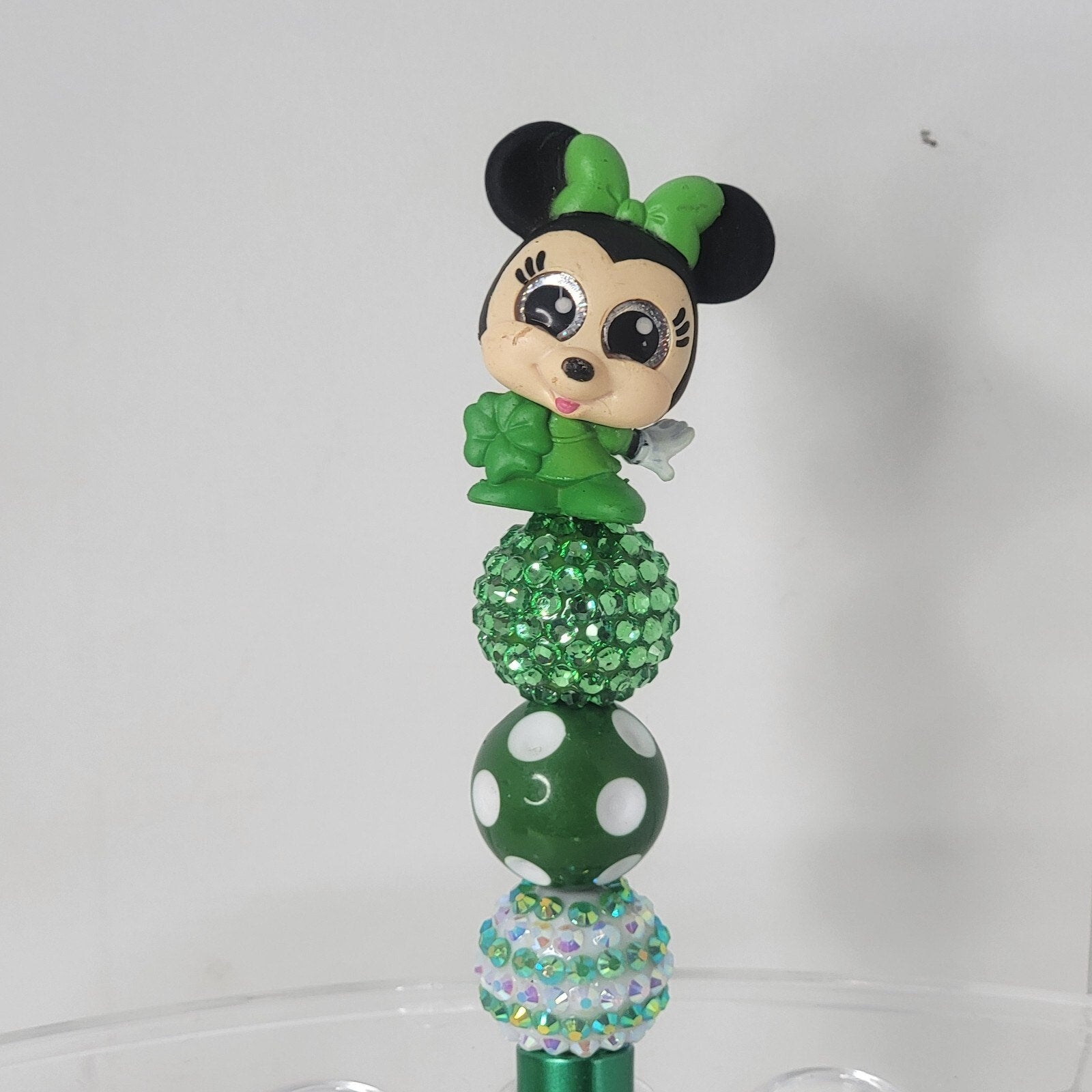Disney Doorables Beaded Pen Minnie Mouse from Mickey and Friends 4 Leaf Clover