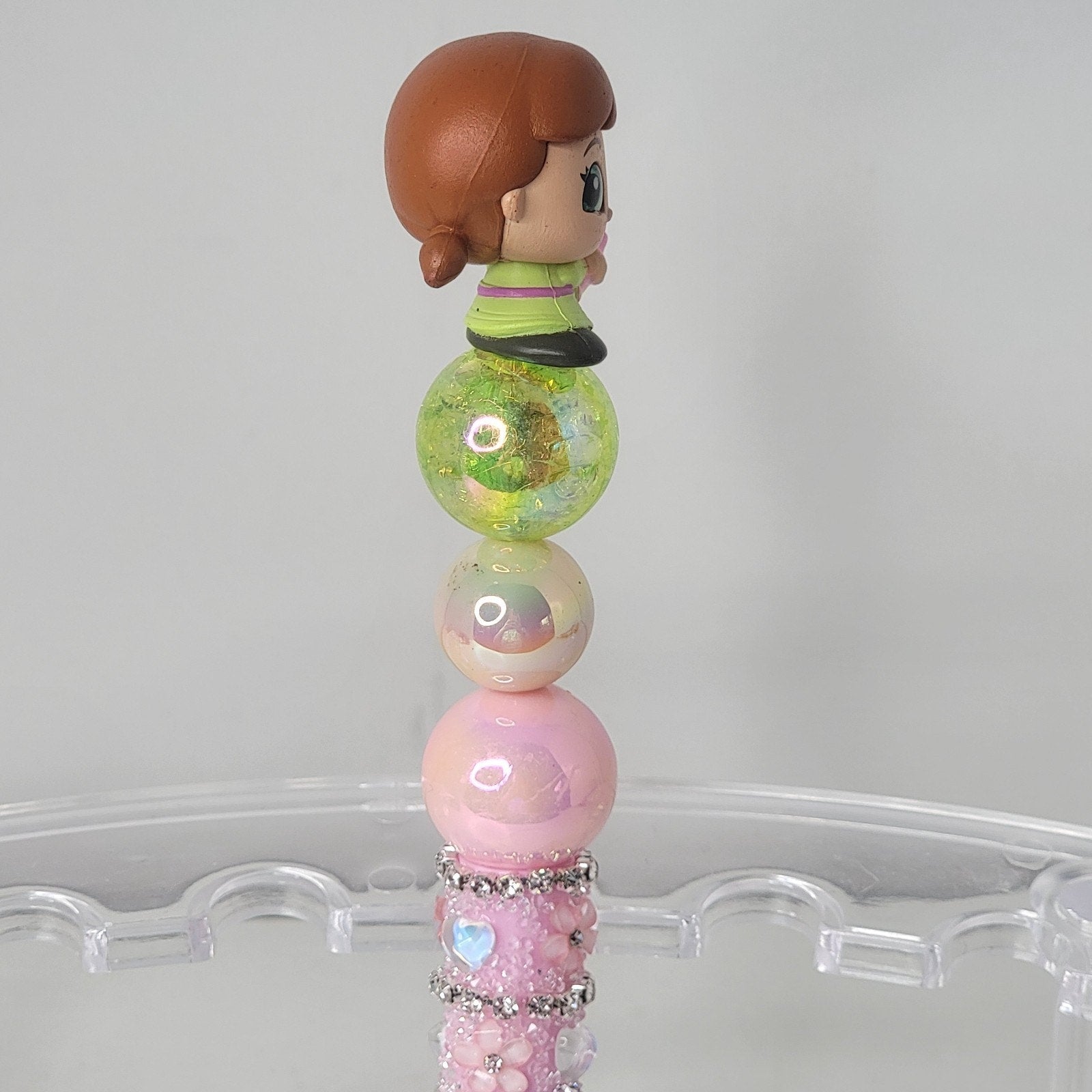 Disney Frozen Anna Handmade Beaded Pen Cute Character Writing Gift Young Girl