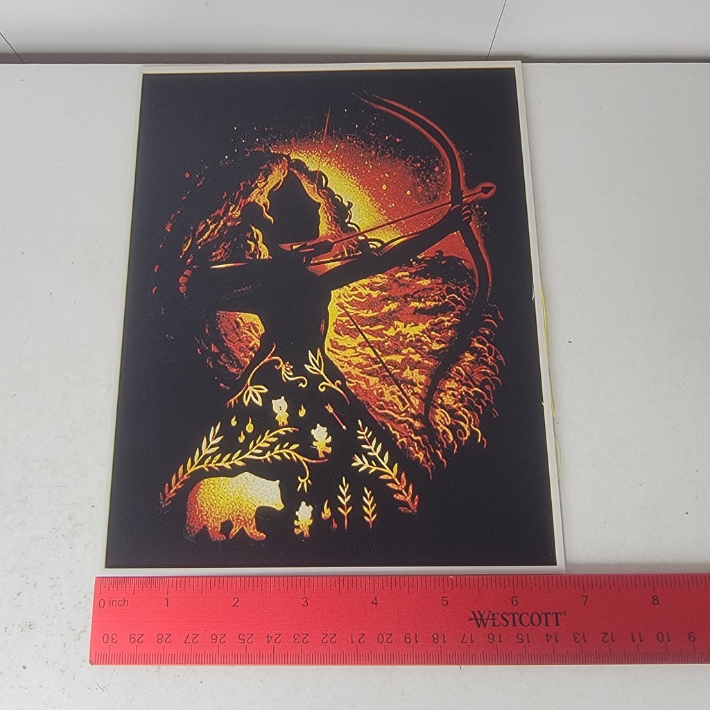 3D Printed Merida Silhouette Archery Wall Art Plaque By LMP Creations