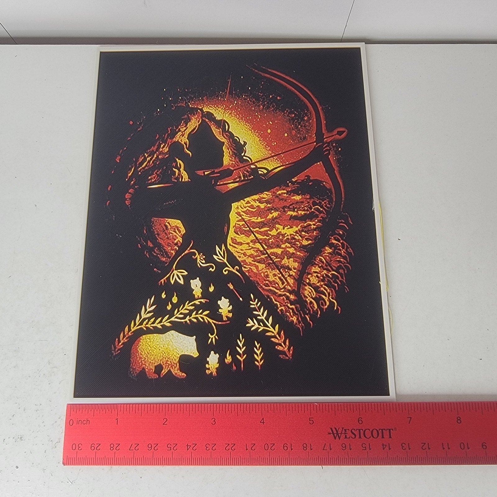 3D Printed Merida Silhouette Archery Wall Art Plaque By LMP Creations