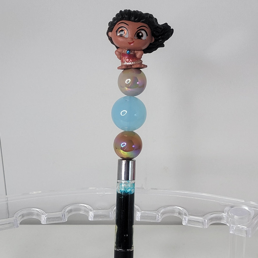 Disney Doorables Beaded Pen Moana from Moana 2 Movie Snowglobe Base Moving Water