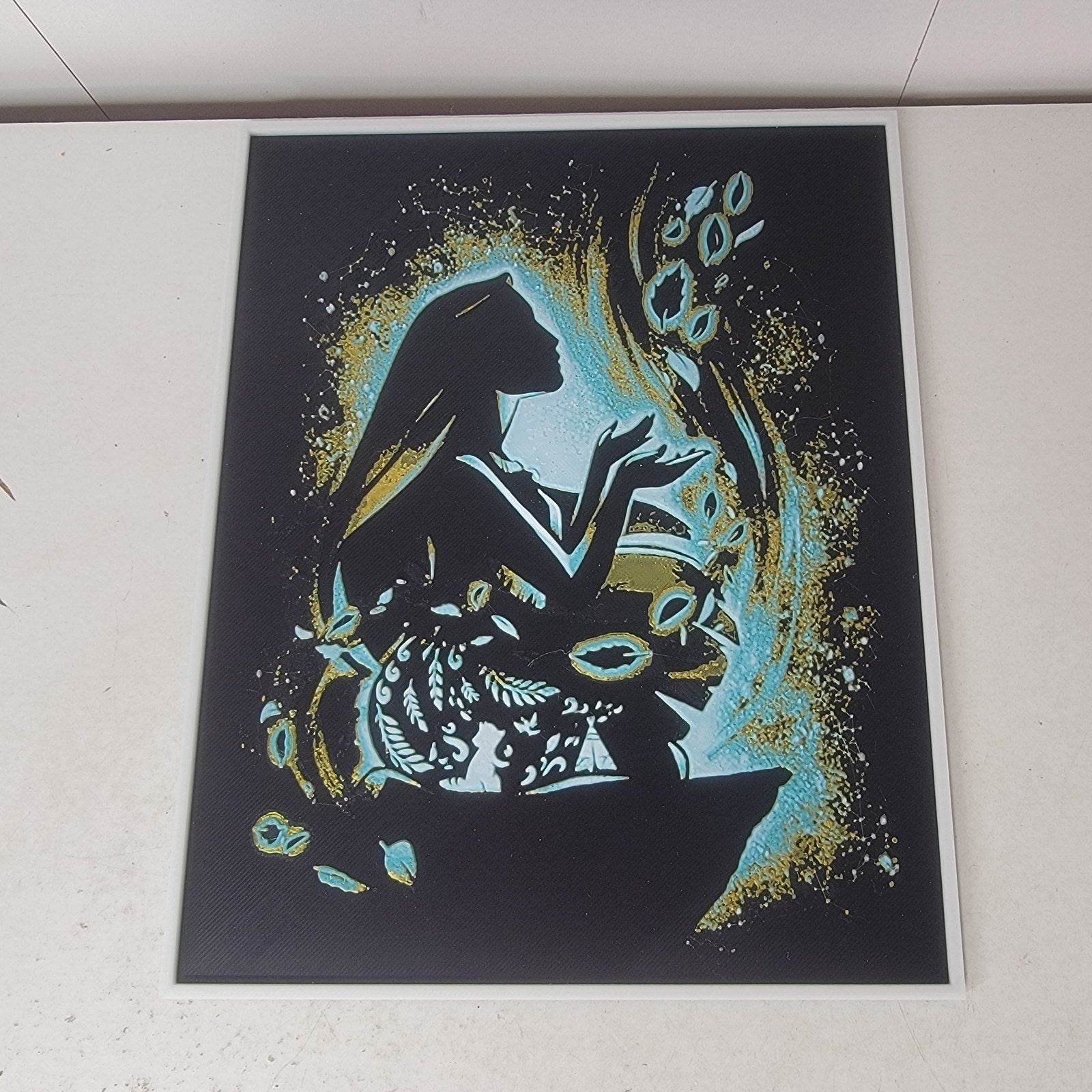 3D Printed Pocahontas Silhouette Wall Art Plaque By LMP Creations