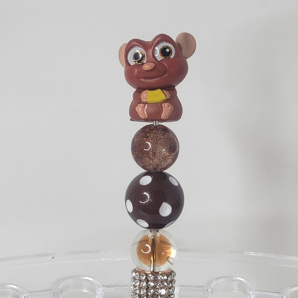Disney Pixar Ratatouille Emile Doorables Pen Handmade Beaded Foodie Gift Display