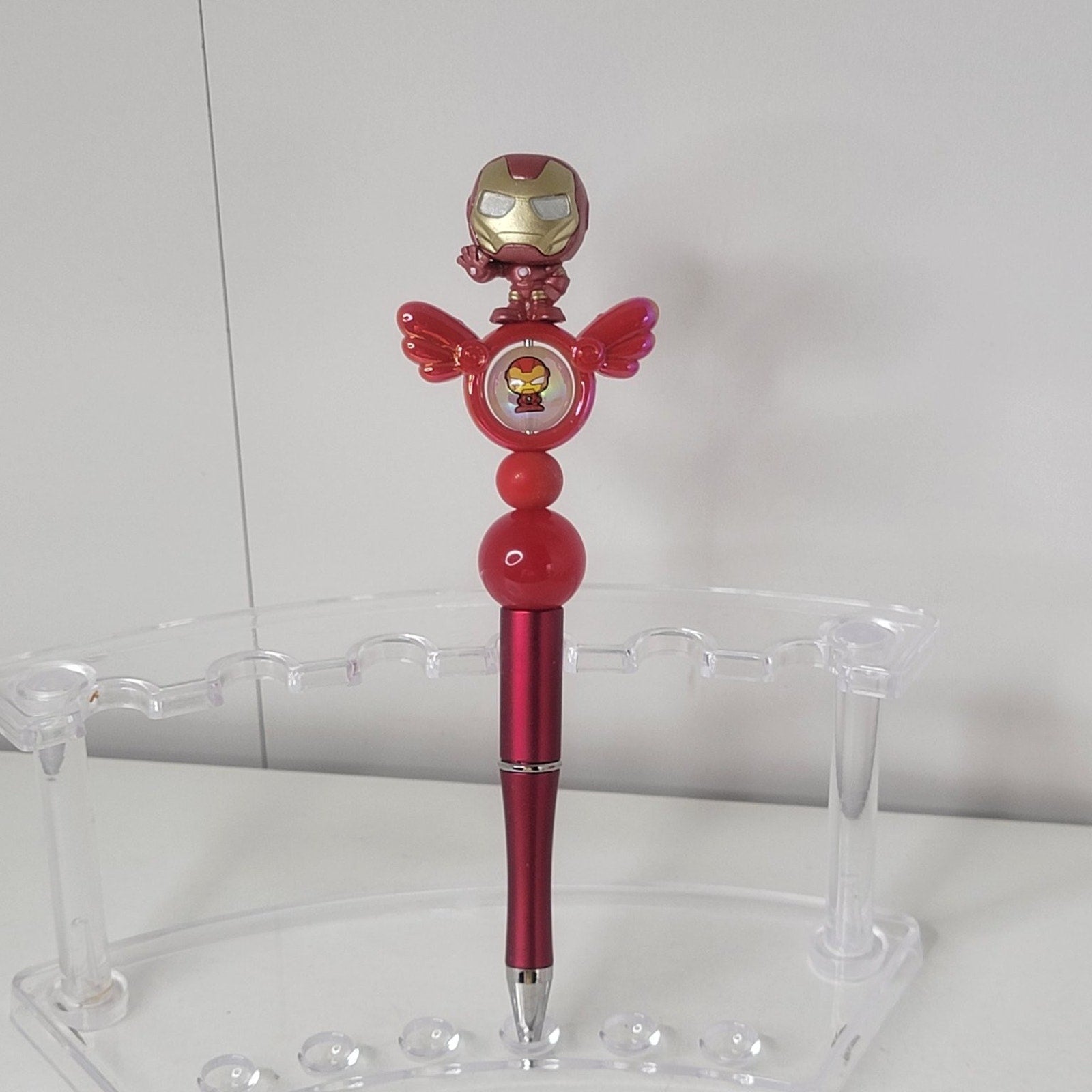 Iron Man Disneyana Pen Red Plastic 7.5in Marvel Collectible