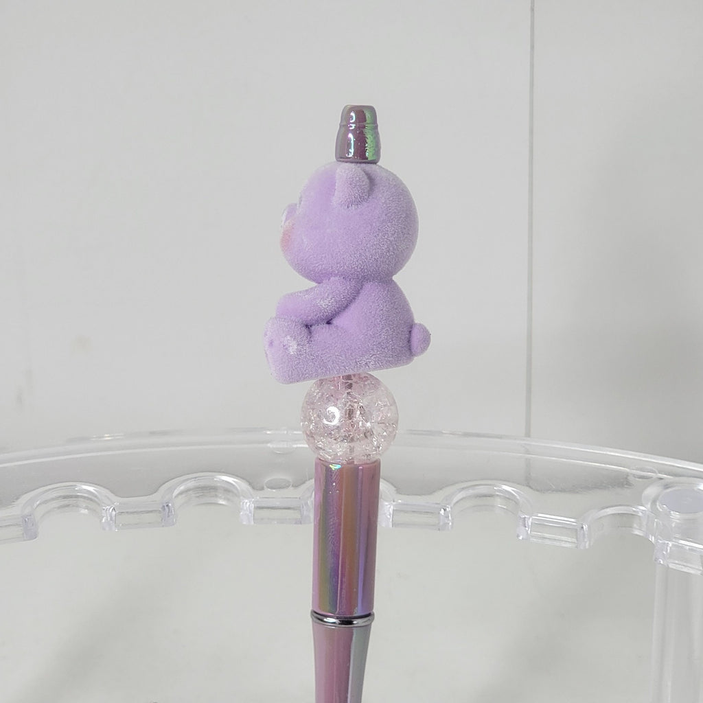 Care Bears Share Bear Beaded Pen Glitter Topper Handmade Kawaii Stationery