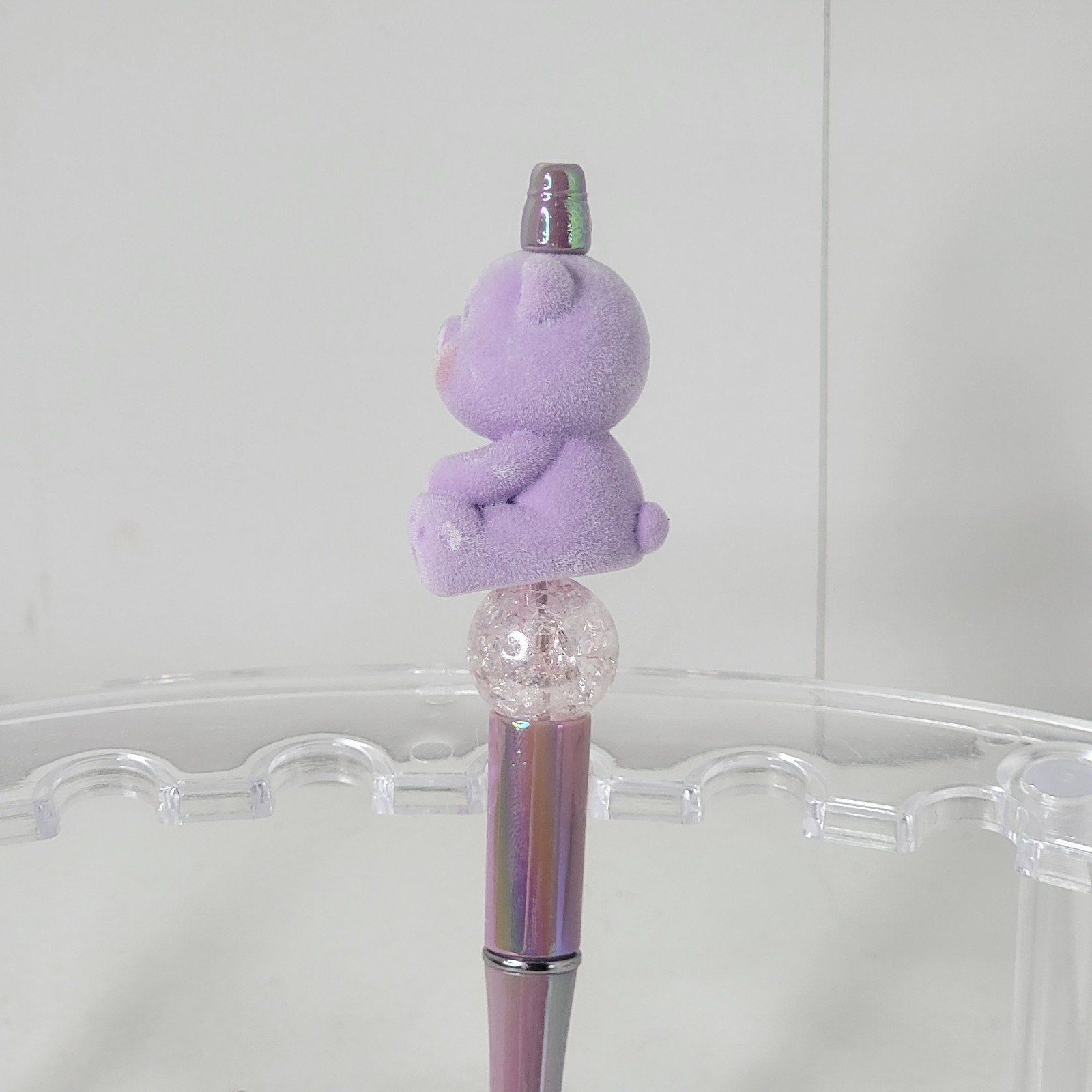 Care Bears Share Bear Beaded Pen Glitter Topper Handmade Kawaii Stationery