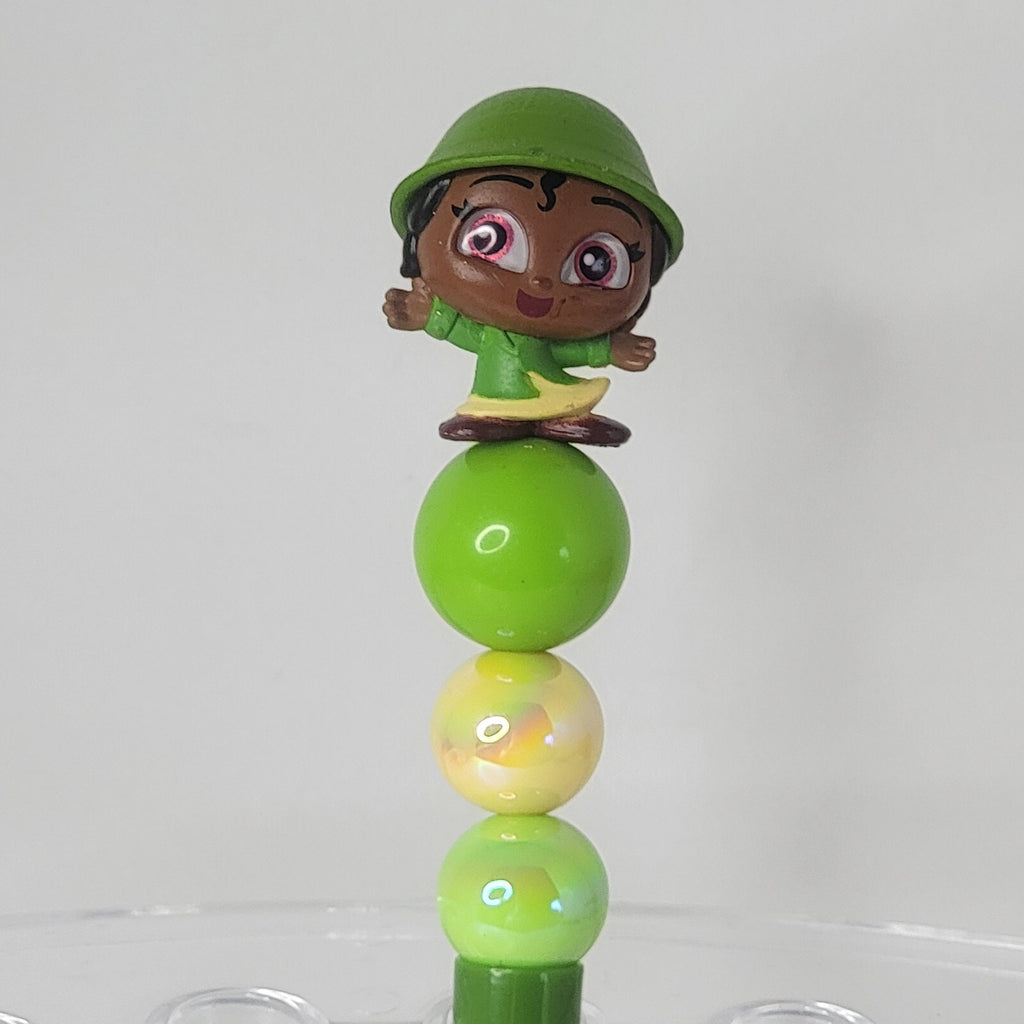 Disney Doorables Beaded Pen Tiana from Princess and the Frog Movie Jungle Outfit