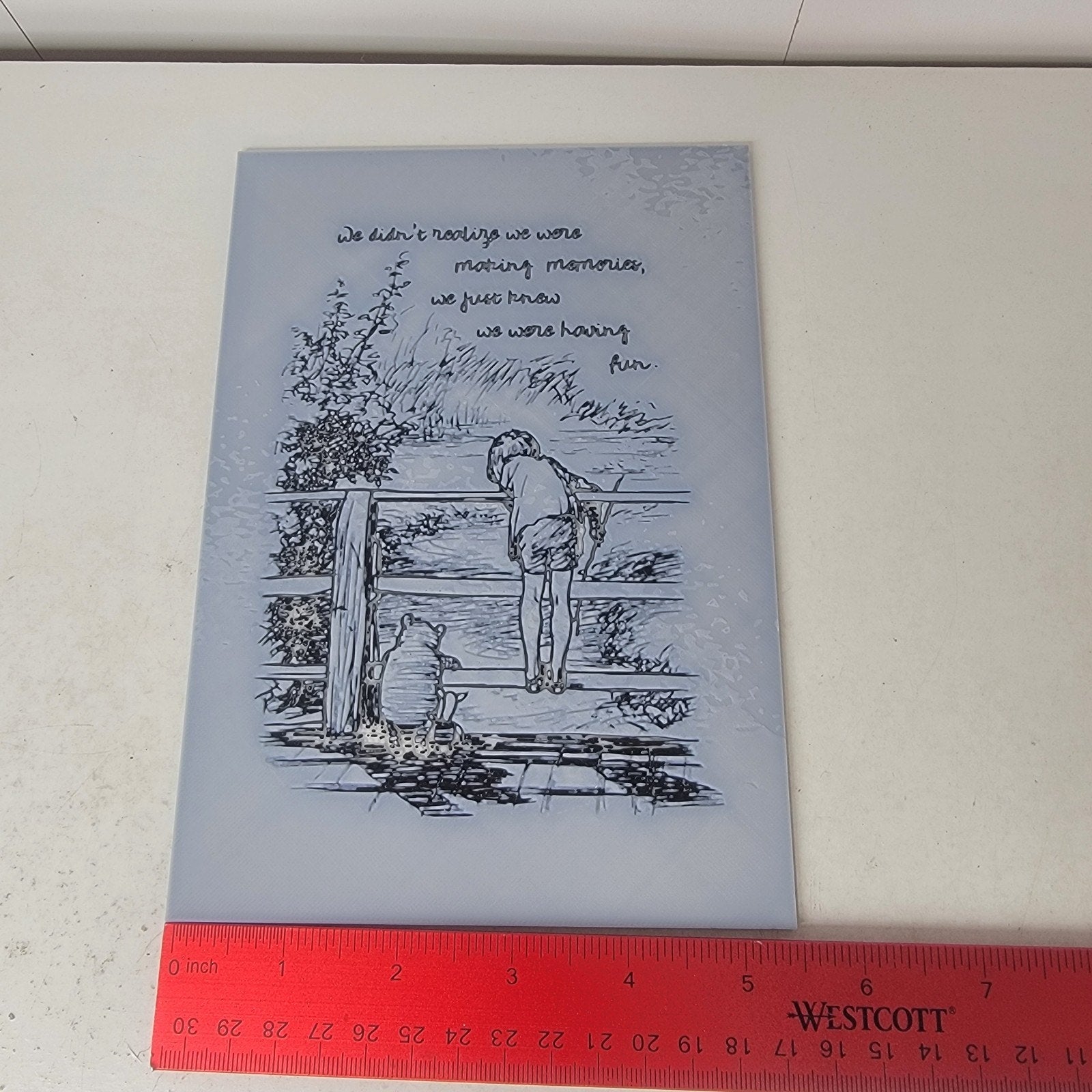 3D Printed Pooh And Christopher Robin Quote Wall Art Plaque By LMP Creations