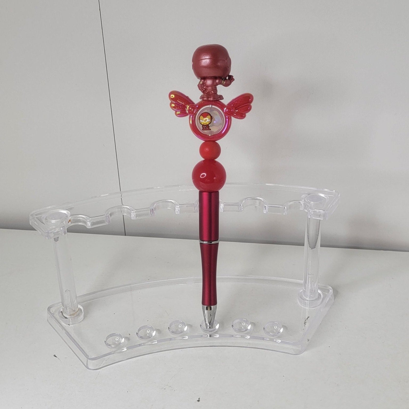 Iron Man Disneyana Pen Red Plastic 7.5in Marvel Collectible
