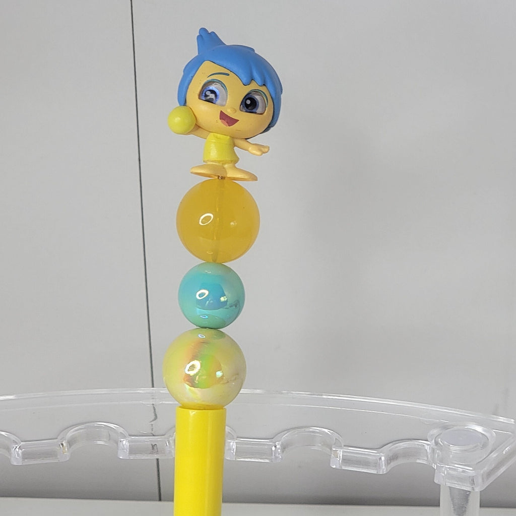 Disney Doorables Beaded Pen Joy from Inside Out 2 Movie Yellow Base