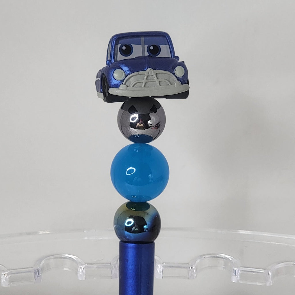Disney Cars Blue Doc Hudson Disneyana Pen with Beaded Design 6.5in