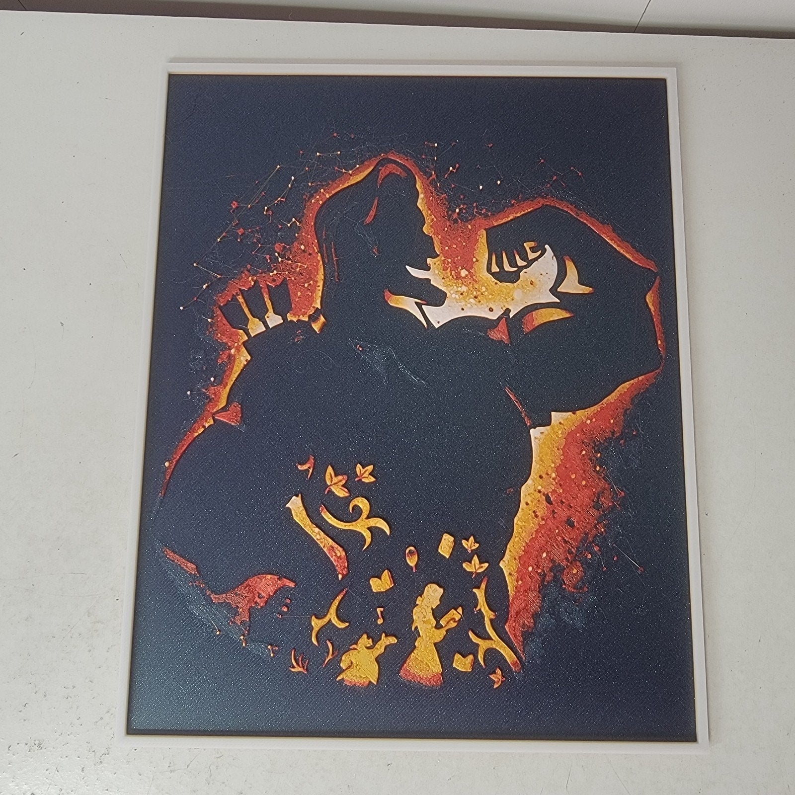 3D Printed Gaston from Beauty and the Beast Silhouette Wall Art By LMP Creations