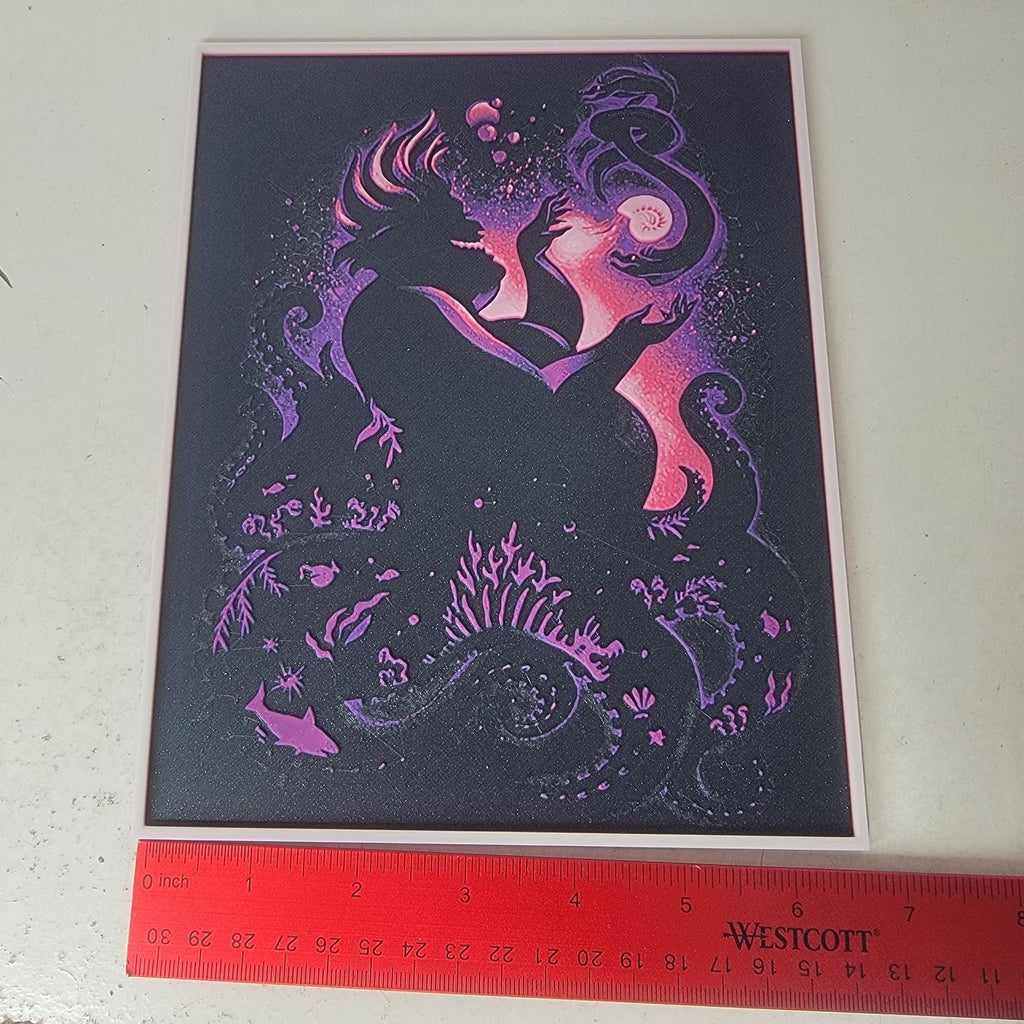 3D Printed Ursula Silhouette Wall Art Plaque The little Mermaid By LMP Creations