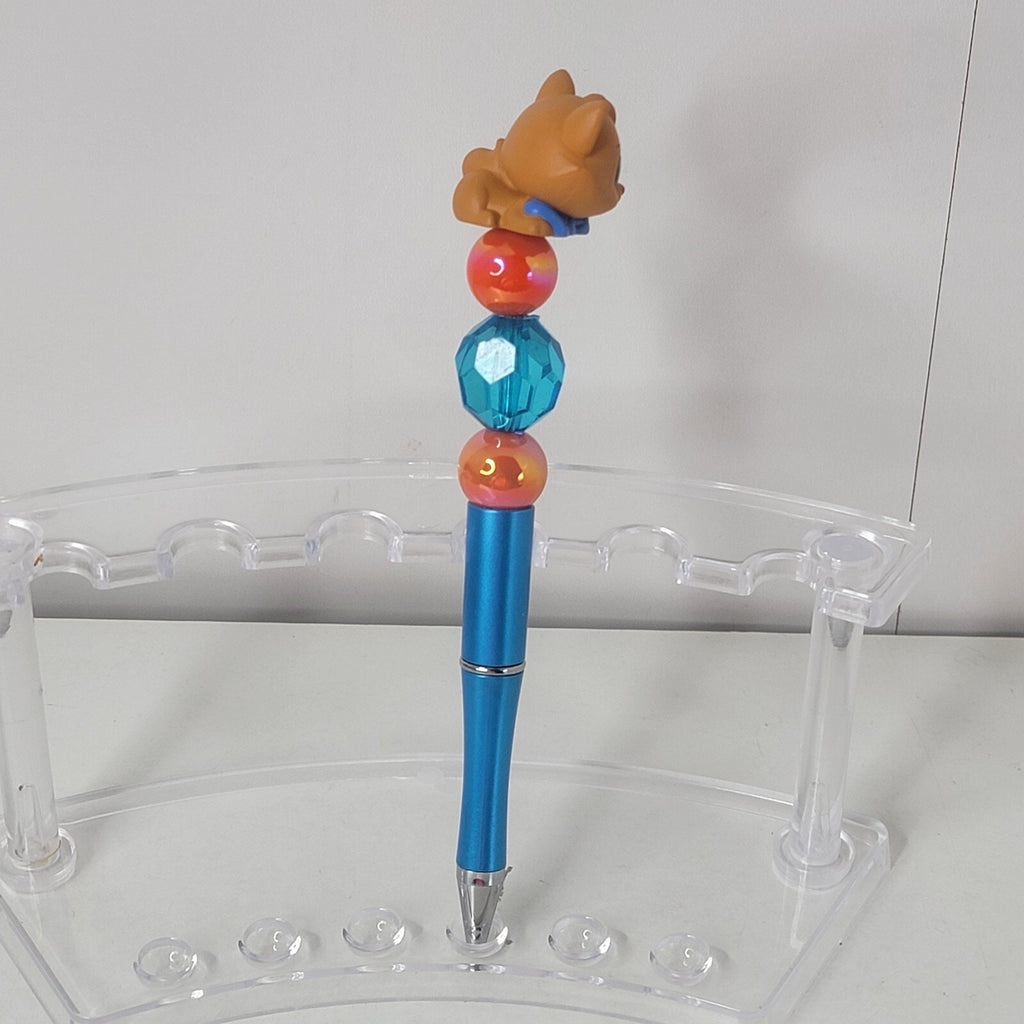 Disney Doorables Beaded Pen Toulouse from Aristocats Movie Orange Kitten