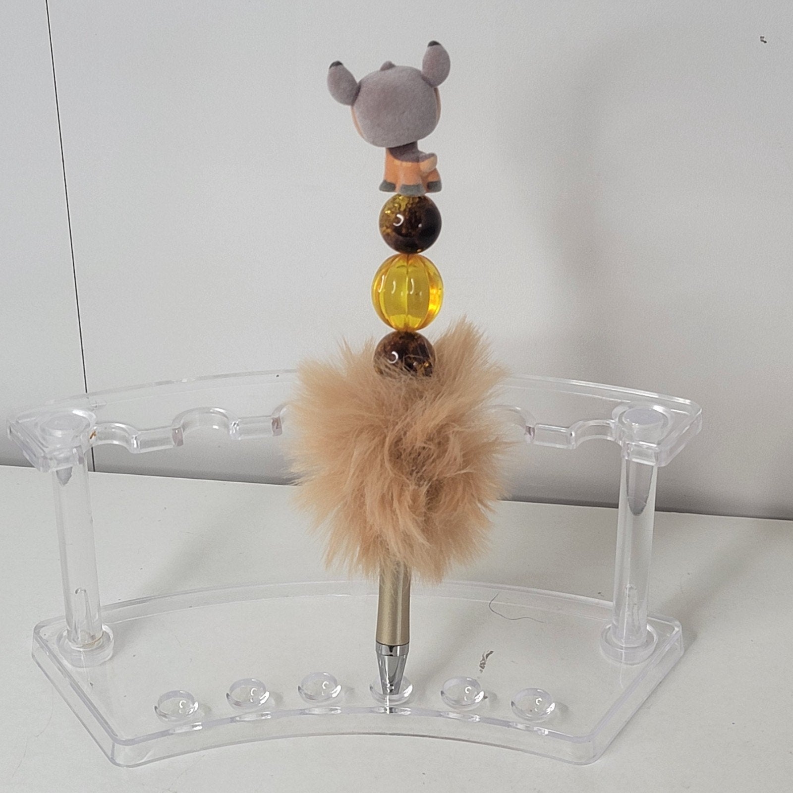 Disney Bambi Doorables Pen Handmade Beaded Woodland Deer Gift Display Feather