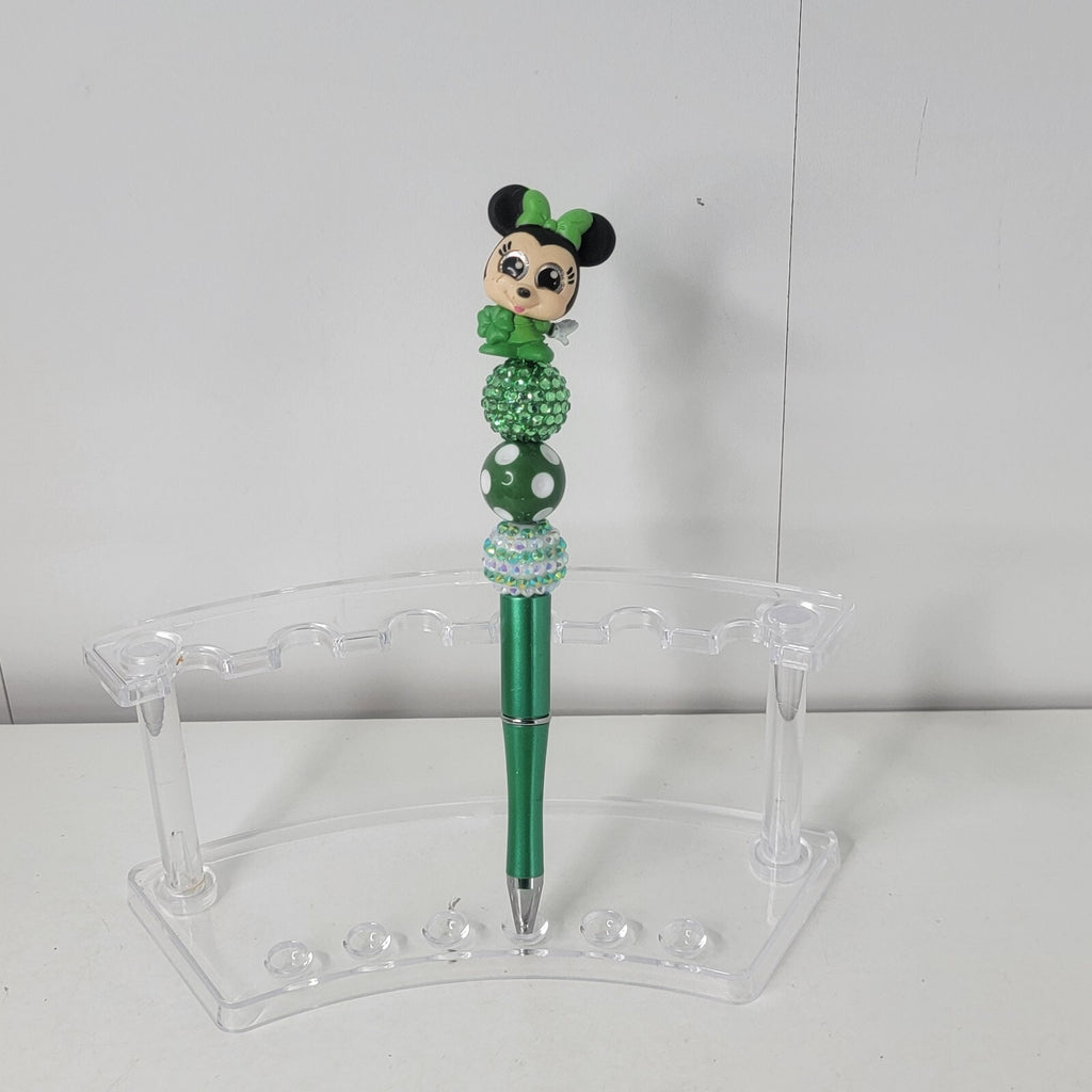 Disney Doorables Beaded Pen Minnie Mouse from Mickey and Friends 4 Leaf Clover