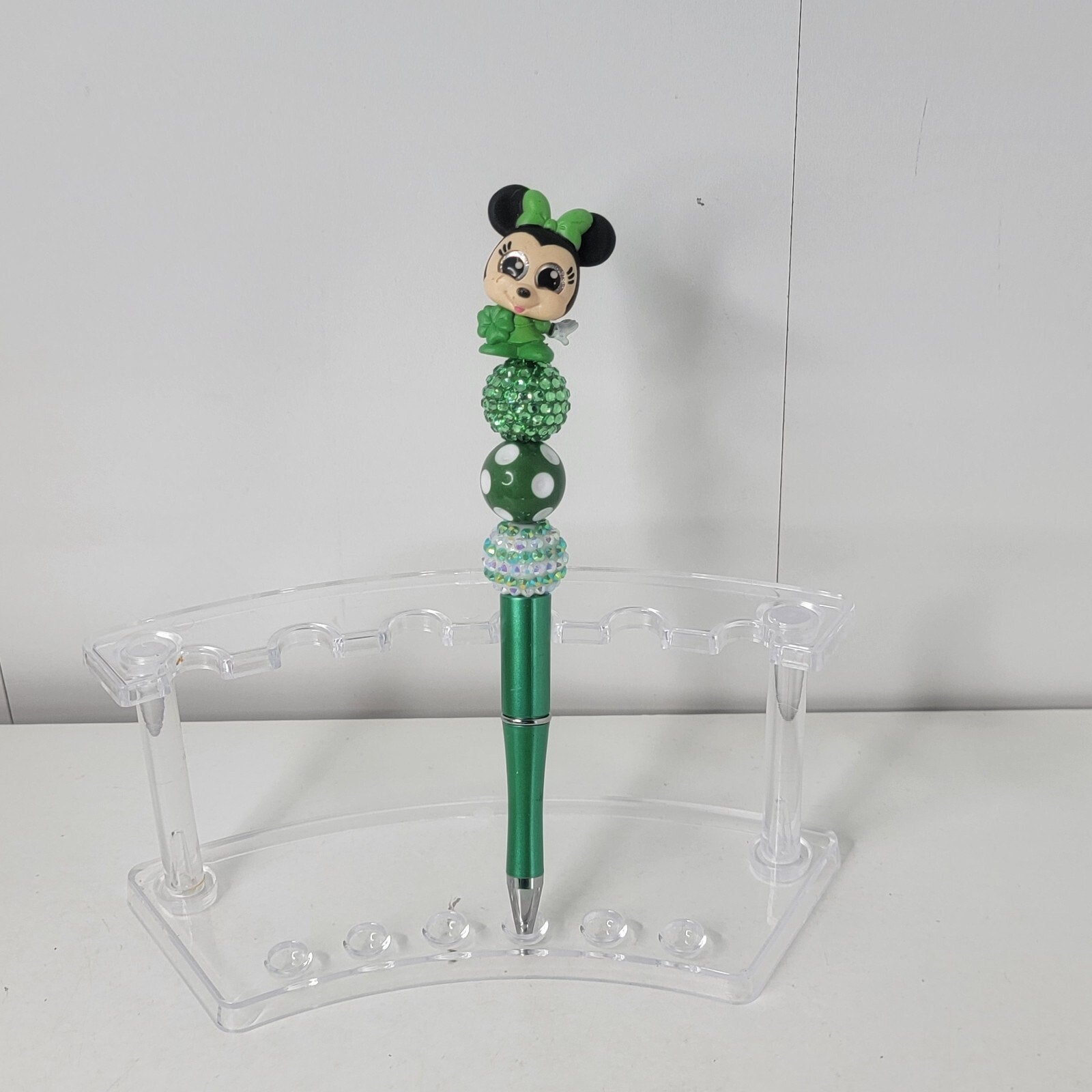 Disney Doorables Beaded Pen Minnie Mouse from Mickey and Friends 4 Leaf Clover