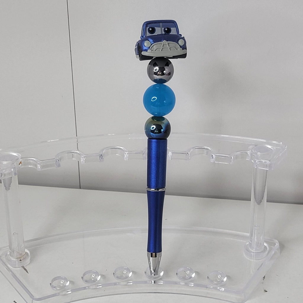 Disney Cars Blue Doc Hudson Disneyana Pen with Beaded Design 6.5in