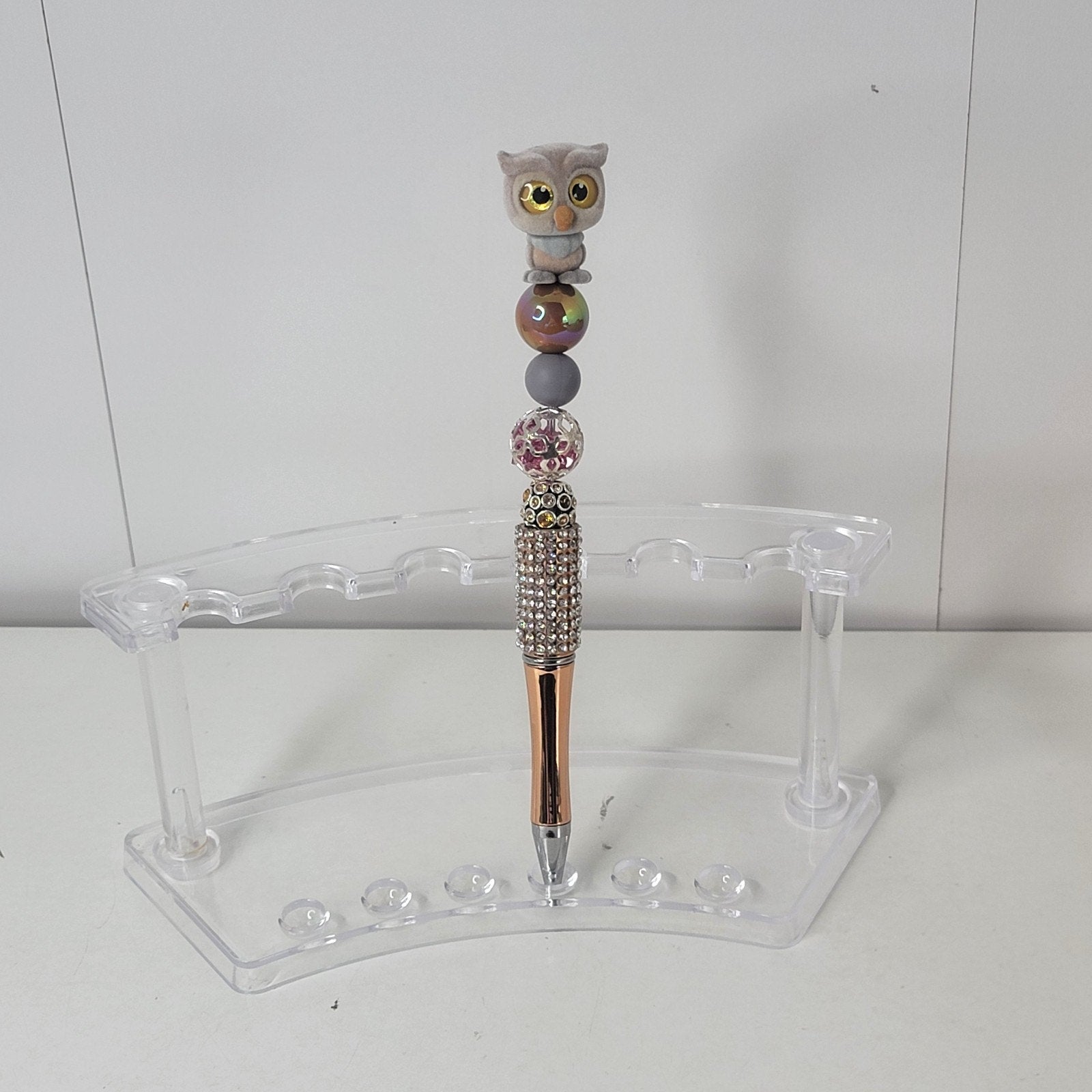 Disney Bambi Friend Owl Doorables Pen Handmade Beaded Vintage Forest Animal Gift