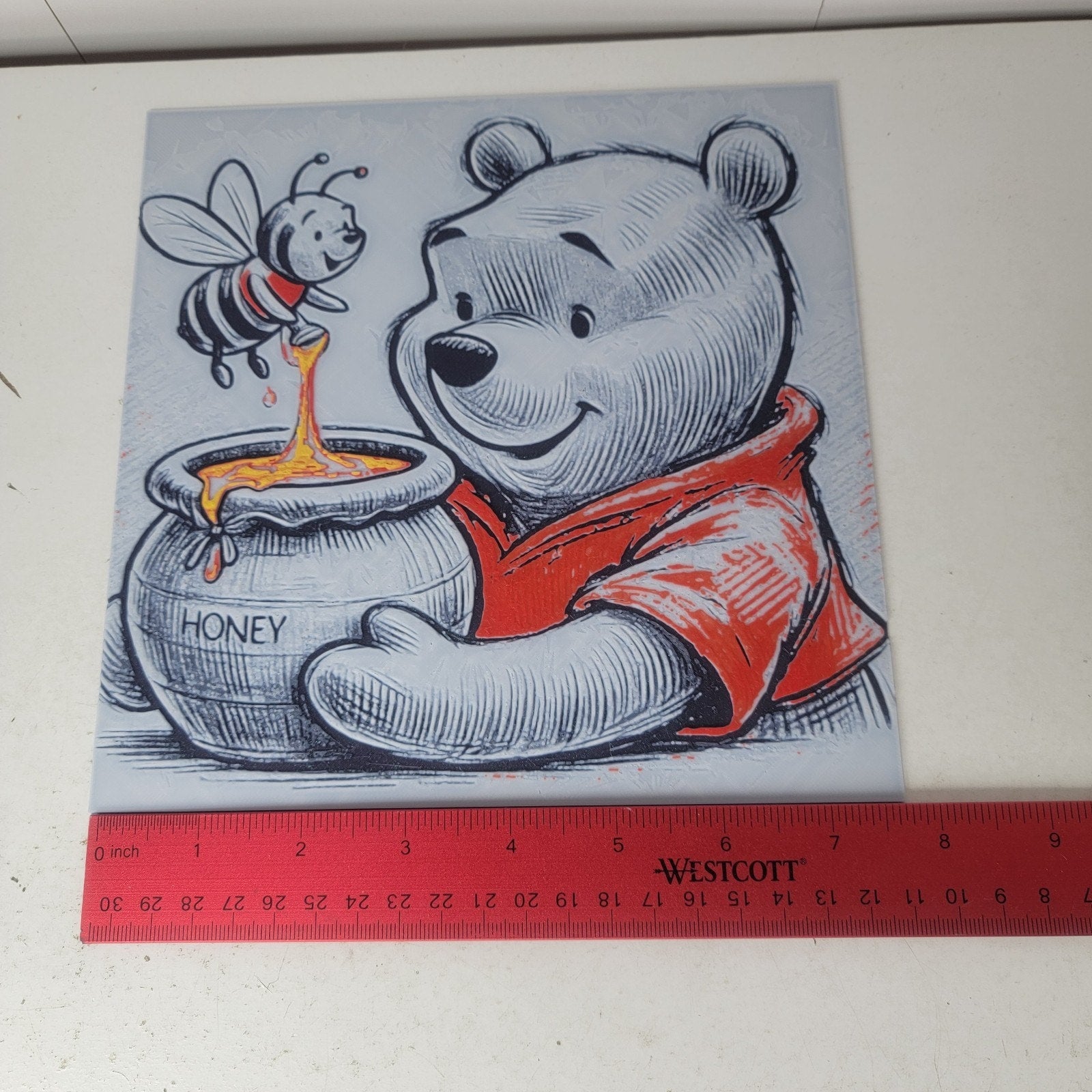 3D Printed Pooh Bear Honey Wall Art Plaque By LMP Creations