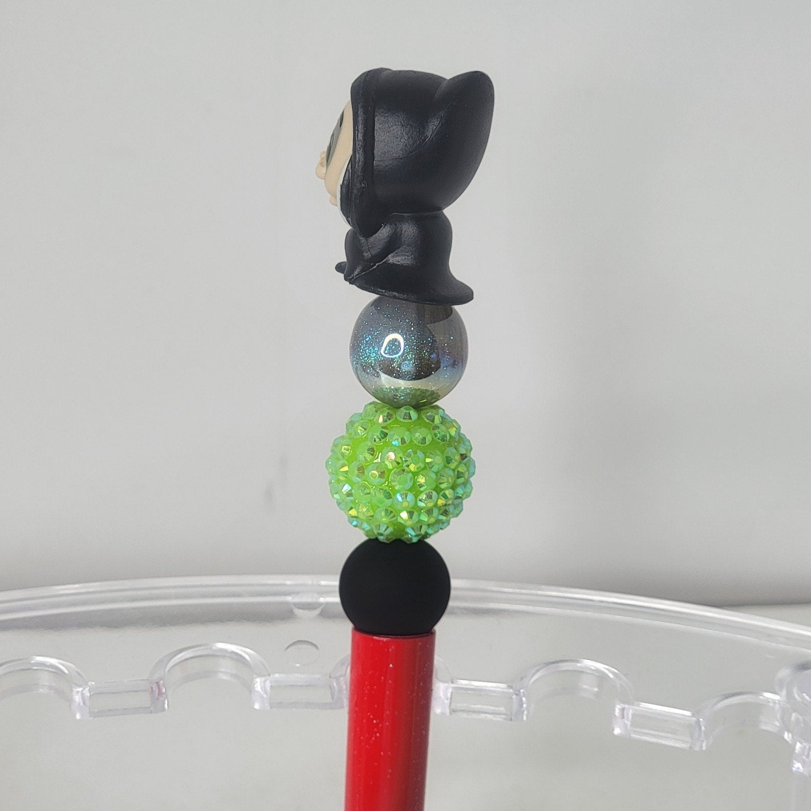 Handmade Beaded Pen Disney Villains Evil Queen Old Hag Poison Apple Writing