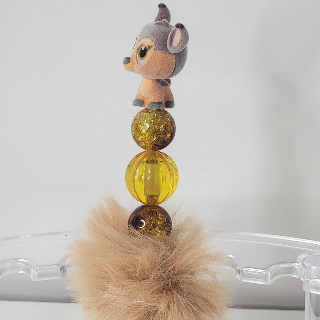 Disney Bambi Doorables Pen Handmade Beaded Woodland Deer Gift Display Feather