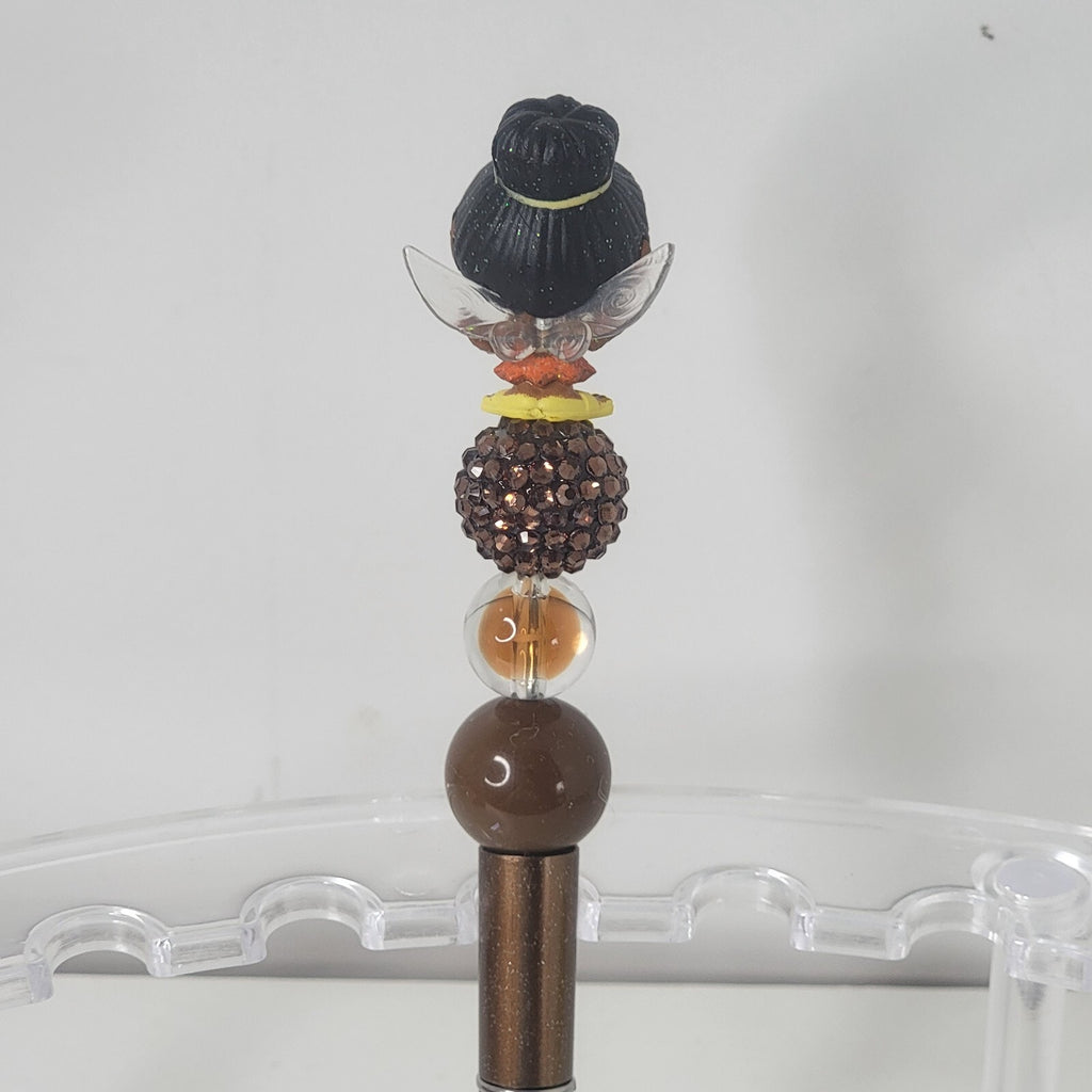 Disney Doorables Beaded Pen Iridessa from Fairies Pixie Hollow Brown Base