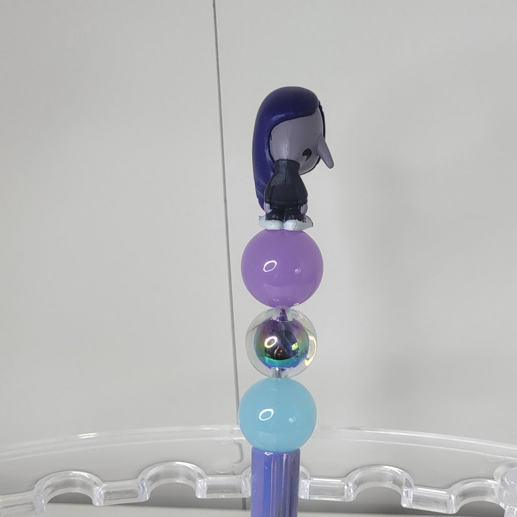 Disney Doorables Beaded Pen Ennui from Inside Out 2 Movie UV Reflective Base